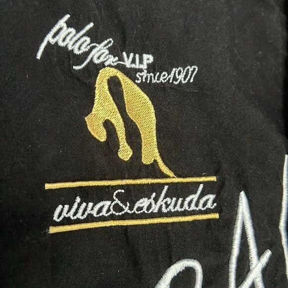 🔥 VIVA & ESKUDA Dubai Polo Team - Black LS Button Down Shirt Men Sz Medium - EU - Picture 6 of 14